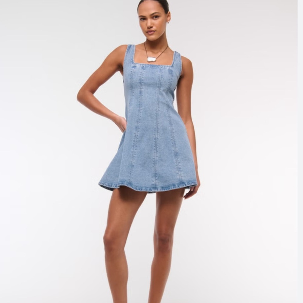 Abercrombie & Fitch Blue Denim Mila Dress